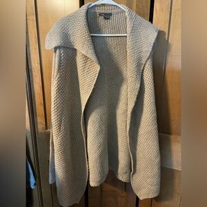 Vince Taupe Open-Front Cardigan